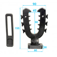 Крепление-рогатка (малое, изогнутое основание) 33-20-021-L Крепление-рогатка (малое, изогнутое основание) 33-20-021-L