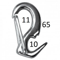 Карабин-крюк пружинный 65мм Карабин-крюк пружинный 65мм