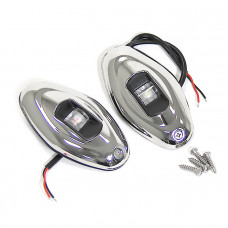 Огни бортовые светодиодные 91х48х14 мм, нержавеющая сталь Огни бортовые светодиодные 91х48х14 мм, нержавеющая сталь