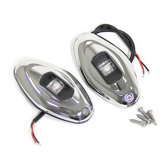 Огни бортовые светодиодные 91х48х14 мм, нержавеющая сталь