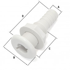 Стакан дренажный 38мм с гайкой, пластмасса Стакан дренажный 38мм с гайкой, пластмасса