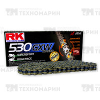 Цепь для мотоцикла до 1400 см³ (золотая, с сальниками XW-RING) GB530GXW-114