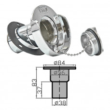 Горловина топливная с грязеотводом хромир. сталь Горловина топливная с грязеотводом хромир. сталь