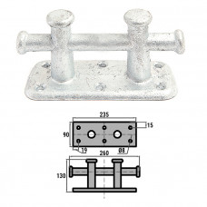 Кнехт двойной 235х90мм HDG Кнехт двойной 235х90мм HDG
