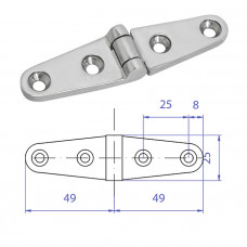 Петля узкая 4"х1" Петля узкая 4"х1"