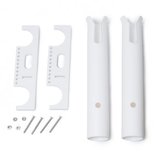 Держатель спиннинга SUNFINE двойной 50мм, белый пластик (Замена EASTERNER C12706-S)