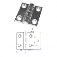 Петля прямоугольная неразъемная 2"х2" Петля прямоугольная неразъемная 2"х2"