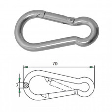 Гак-карабин  7х70мм Гак-карабин  7х70мм