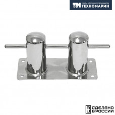 Кнехт двойной 60 мм с основанием Кнехт двойной 60 мм с основанием