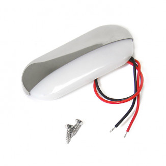 Светильник для подсветки палуб и трапов светодиодный, холодный белый свет, нерж. сталь