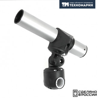 Держатель спиннинга сквозной на леер наклонный, алюминий