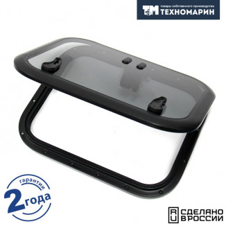 Люк палубный распашной Альбатрос 572x457 (черное исполнение) Люк палубный распашной Альбатрос 572x457 (черное исполнение)