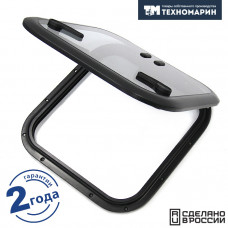 Люк палубный распашной Альбатрос 500x500 (черное исполнение)