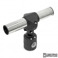 Держатель спиннинга сквозной на леер наклонный, нержавеющая сталь (уц) Держатель спиннинга сквозной на леер наклонный, нержавеющая сталь (уц)