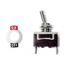 Переключатель тумблерный 2 пина SUNFINE (вкл)-выкл, без фиксации (вкл) Переключатель тумблерный 2 пина SUNFINE (вкл)-выкл, без фиксации (вкл)
