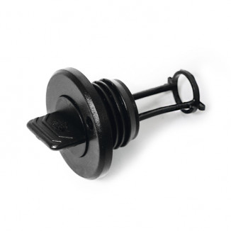 Заглушка дренажная круглая SUNFINE 43x66 мм, пластик черный