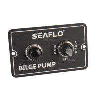 Панель управления с предохранителем для осушительного насоса (ручной-выкл-авто) 12/24В, алюминий Панель управления с предохранителем для осушительного насоса (ручной-выкл-авто) 12/24В, алюминий