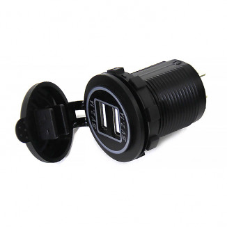 Панель с двойным USB разъемом (5В\4.2А (2.1А+2.1А) и красной подсветкой NEKEKE