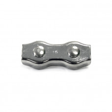 Зажим для тросов двойной нерж.сталь 6 мм. Зажим для тросов двойной нерж.сталь 6 мм.