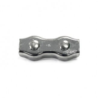 Зажим для тросов двойной нерж.сталь 6 мм.