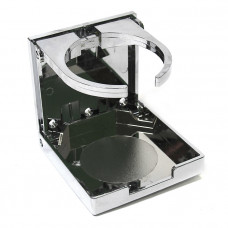 Держатель стакана регулируемый, хромированный пластик SUNFINE, 97x94мм Держатель стакана регулируемый, хромированный пластик SUNFINE, 97x94мм