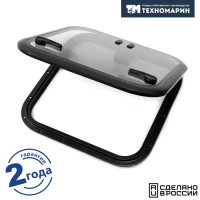 Люк палубный распашной Альбатрос 550х550 (черное исполнение) Люк палубный распашной Альбатрос 550х550 (черное исполнение)