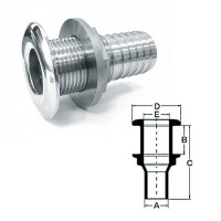 Стакан дренажный 1" с гайкой, нержавеющая сталь Стакан дренажный 1" с гайкой, нержавеющая сталь