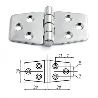 Петля неразъемная 76х39х2 мм