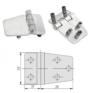 Петля неразъемная 57х39х2 мм М5х1 Петля неразъемная 57х39х2 мм М5х1