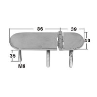 Петля неразъемная 125х40х4 мм М6х3 Петля неразъемная 125х40х4 мм М6х3