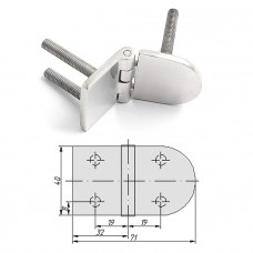 Петля неразъемная 69х40х4 мм М6х35 Петля неразъемная 69х40х4 мм М6х35