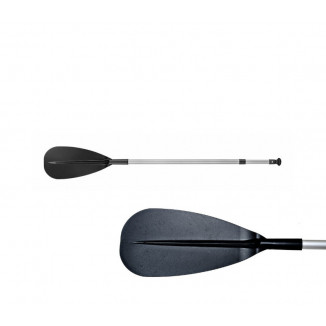 Весло для SUP-серфинга 180-230см черная лопасть, пластик, с алюм. веретеном