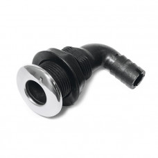 Стакан дренажный угловой SUNFINE 19мм с нержавеющей накладкой, основание пластик Стакан дренажный угловой SUNFINE 19мм с нержавеющей накладкой, основание пластик