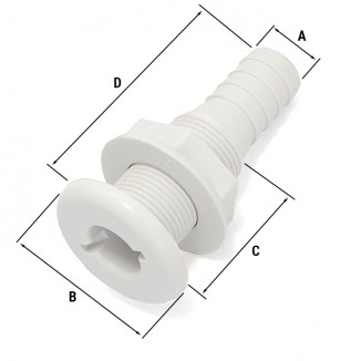 Стакан дренажный 16мм с гайкой, пластик Стакан дренажный 16мм с гайкой, пластик