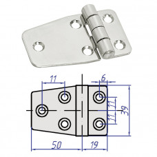 Петля неразъемная 69х39х2 мм Петля неразъемная 69х39х2 мм