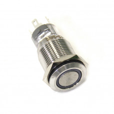 Переключатель кнопочный с фиксацией вкл/выкл синяя подсветка 12В NEKEKE Переключатель кнопочный с фиксацией вкл/выкл синяя подсветка 12В NEKEKE