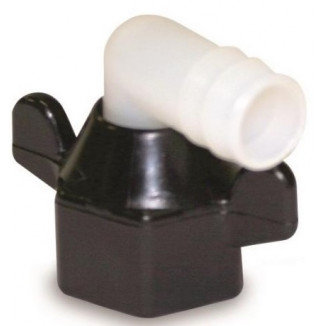 Переходник угловой резьба-"елочка" под шланг 16 мм