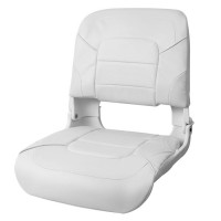 Сиденье пластмассовое складное с подложкой All Weather High Back Seat, белое