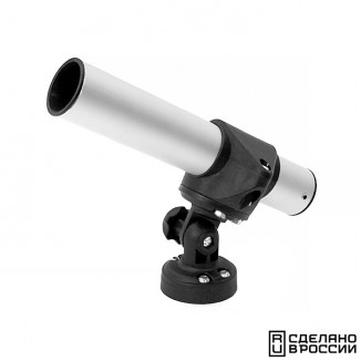 Держатель спиннинга сквозной на палубу наклонный, алюминий (уц)