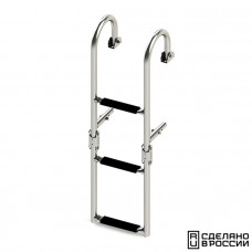 Трап складной с горизонтальным креплением, 3 черных ступени (ширина 220 мм.) Трап складной с горизонтальным креплением, 3 черных ступени (ширина 220 мм.)