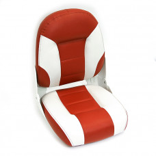 Сиденье мягкое складное Cruistyle III High Back Boat Seat, бело-красное