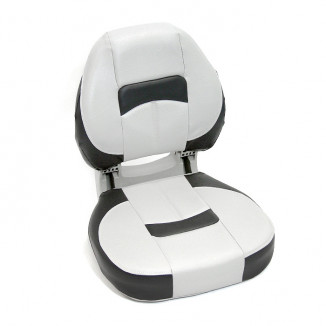 Сиденье мягкое складное Pro Angler Ergonomic Boat Seat, серо-чёрное