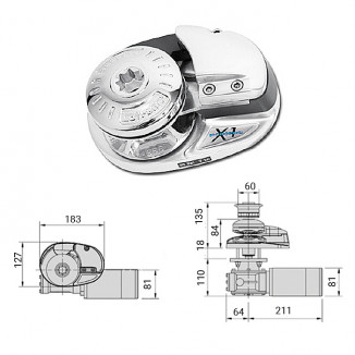 Лебедка якорная "X1" без барабана, 500Вт, 12В, цепь 6мм Лебедка якорная "X1" без барабана, 500Вт, 12В, цепь 6мм