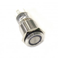 Переключатель кнопочный с фиксацией вкл/выкл зеленая подсветка 12В NEKEKE Переключатель кнопочный с фиксацией вкл/выкл зеленая подсветка 12В NEKEKE