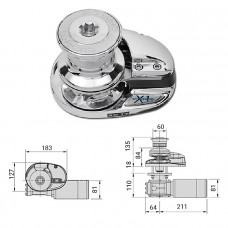 Лебедка якорная "X1" с барабаном, 500Вт, 12В, цепь 6мм Лебедка якорная "X1" с барабаном, 500Вт, 12В, цепь 6мм