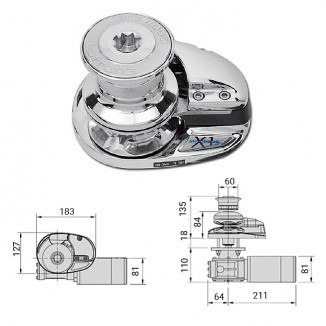 Лебедка якорная "X1" с барабаном, 500Вт, 12В, цепь 6мм Лебедка якорная "X1" с барабаном, 500Вт, 12В, цепь 6мм