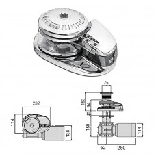 Лебедка якорная "X2" без барабана, 1000Вт, 12В, цепь 6мм Лебедка якорная "X2" без барабана, 1000Вт, 12В, цепь 6мм