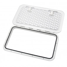 Крышка рундука SEAFLO 353x606 мм с замком, белый пластик Крышка рундука SEAFLO 353x606 мм с замком, белый пластик