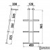 Трап дайверский телескопический складной, 3 серых ступени (ширина 450 мм.)