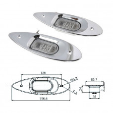 Огни бортовые светодиодные, стальной корпус Огни бортовые светодиодные, стальной корпус